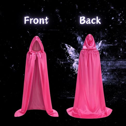 Toonrain الطول الكامل Cape Capeed Satin Cloak Halloween Cosplay Costume for للجنسين البالغين عيد الميلاد الرائعة عباءة الحفلات in Saudi Arabia