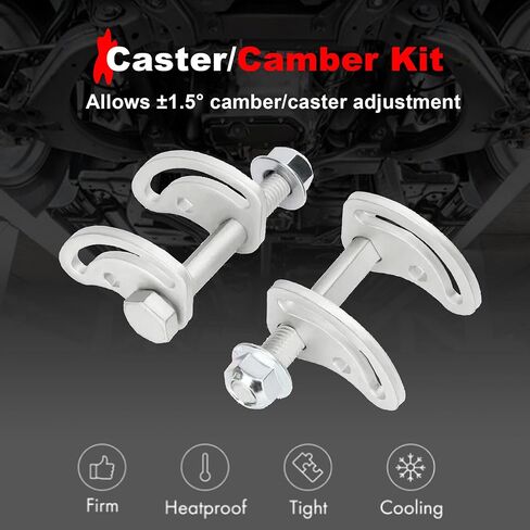 2 Sets Alignment Camber Bolt Kit Compatible with Chevrolet Silverado GMC Sierra 1500 2500 Hummer H2 H3 Camber Bolt ±1.5 Degree, Upper Control Arm Suspension Kit in Saudi Arabia
