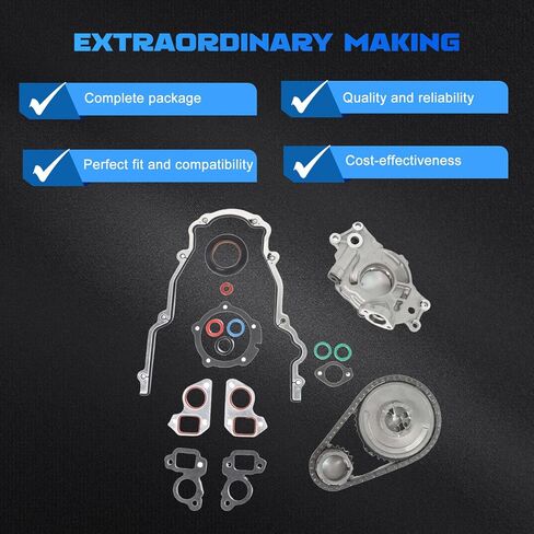 2.4 Timing Chain Kit w/Water Pump Fits for Regal & Verano & Captiva Sport & Equinox & Terrain & Malibu & LaCrosse & HHR & Cobalt & G6 & Solstice & Aura & Sky & Vue & G5 & Ion L4 DOHC in Kuwait