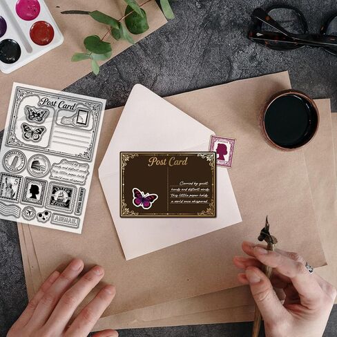 GLOBLELAND Vintage Sheet Music Background Clear Stamps and Metal Die Cuts Musical Notes Transparent Stamp Tag Frame Cutting Dies for Card Making Embossing Scrapbooking in Saudi Arabia