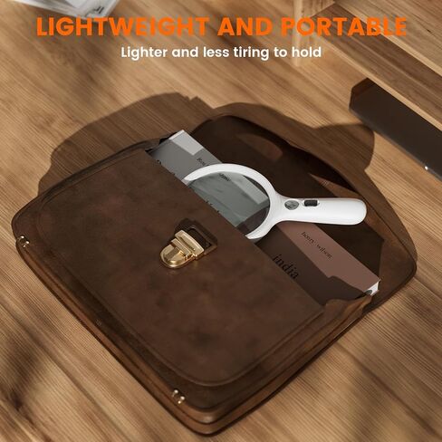 عدسة مكبرة ذات عدسة كبيرة 5 بوصات ، 20x 30x مُضيء باليد مُضيء مُضلّة 24 فورت 1uv ضوء لكبار السن ، القراءة ، العملات المعدنية ، المجوهرات ، العمل القريب in Kuwait