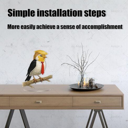 AeePics DIY Diamond Art Tabletop Kit للبالغين ، وأكريليك سطح المكتب Diamonds طقم طقم زخرفة ، وقفا للرسوم الماسي للفنون (بقرة لطيفة) in Kuwait