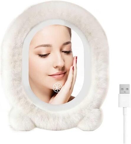 مرآة مكياج أفخم مع أضواء ، 15.8 "× 11.8" مرآة مكياج LED ، شاشة اللمس مرآة الغرور مع إضاءة 3 ألوان ، مرآة مضاءة لمكتب المكياج ، غرفة نوم ، غرفة ملابس ، هدية نسائية (أبيض) in Saudi Arabia