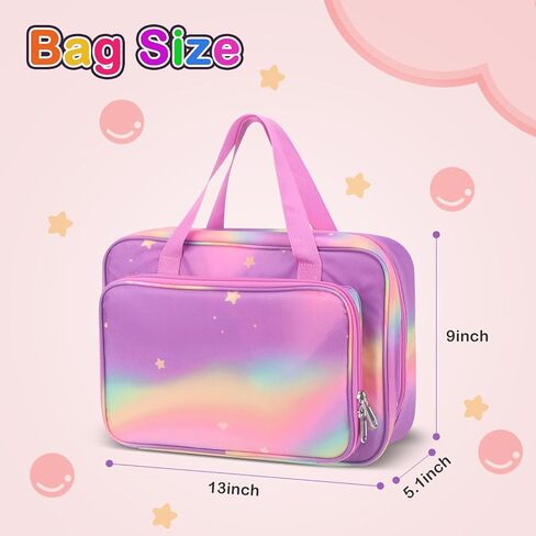 تخزين منظم الملحقات للدمى الحاملة ، وحالة للحفاظ على الدمى والملابس ، والكثير من الجيب لملابس الدمية ، والملحقات ، و 6 دمى وملحقات ، وأشرطة آمنة حماية الدمى - الوردي in Kuwait