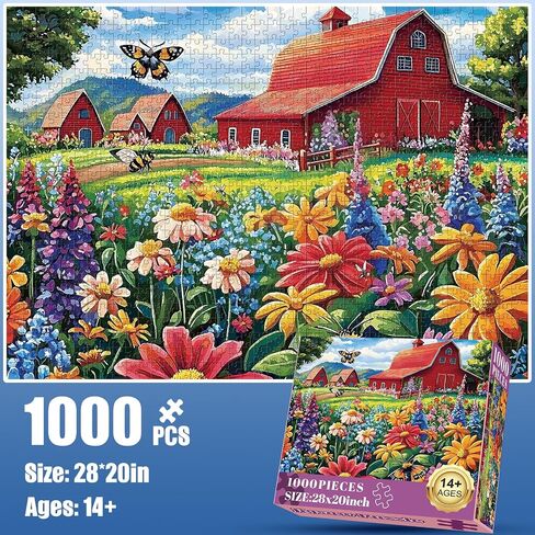 1000 قطعة لغز للبالغين ، ألغاز مشهد حديقة جميلة ، الطيور والزهور الألغاز Jigsaw 1000 قطعة ، لغز المناظر الطبيعية الممتعة للبالغين كبار السن ، تحدي لعبة العائلة فكرة هدية رائعة ، 28*20 في in Kuwait
