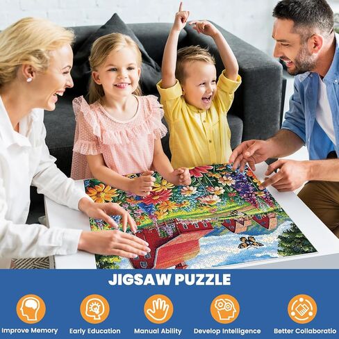 1000 قطعة لغز للبالغين ، ألغاز مشهد حديقة جميلة ، الطيور والزهور الألغاز Jigsaw 1000 قطعة ، لغز المناظر الطبيعية الممتعة للبالغين كبار السن ، تحدي لعبة العائلة فكرة هدية رائعة ، 28*20 في in Kuwait