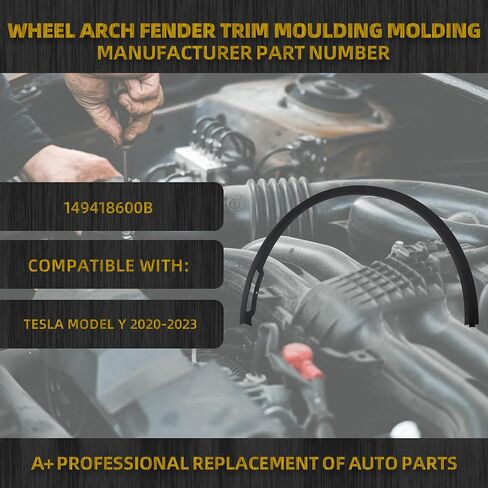 Dasbecan Front Left Fender Trim Compatible With Tesla Model Y 2020-2023 Fender Flares Driver Side Replaces#149418500B in Saudi Arabia