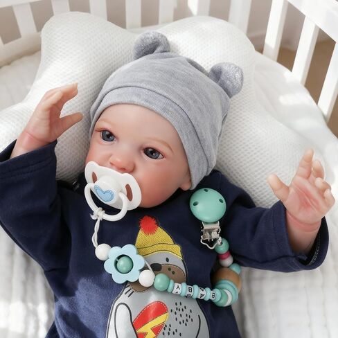 WOOROY Realistic Reborn Baby Dolls Boy - 19 Inch Lifelike Newborn Baby Dolls Handmade Real Life Baby Dolls Reborn Toddler with Soft Cloth Body Gift Toys for Kids Age 3 + in Kuwait