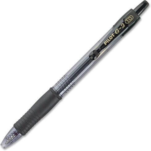 Pilot G2 POINT POINT PENT القابل للسحب - نوع نقطة القلم الجريء - حجم نقطة القلم 1 مم - الحبر الأسود - برميل واضح - 12 / دزينة in Saudi Arabia