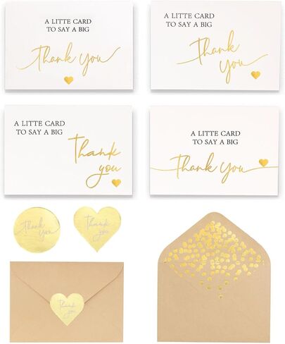 100 PK Blue Thank You Cards with Envelopes Bulk - 5 x 3.5 Inches Personalized Thank You Notes for Baby Shower Wedding Small Business Graduation Funeral Birthday in Saudi Arabia