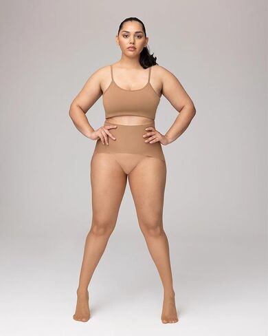 NOOSH Getnoosh PLAY Free-Hugging Seamless Tights For Women | Stylish Comfort & Breathable | Light Weight Sheer Women's Tights No Middle Seam | Dulce - L/XL in Saudi Arabia