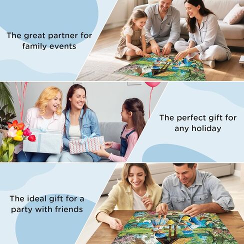 300 Piece Puzzles for Adult, Flower Jigsaw Puzzles 300 Pieces for Adults Kids Senior, Windmill River Adult Jigsaw Puzzles, Challenging Family Fun Puzzle Activity Game Gift for Friend 20.5 X 15 in in Kuwait