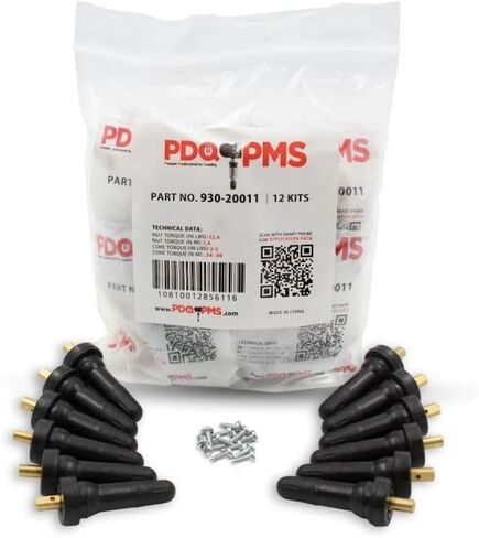 Wheel Accessories Parts PDQ Brand TPMS 12 PC OEM Sensor Service Kit Rubber Valve Stems Fits Alfa Romeo Giulia 2017+ Stelvio 2018+ Chrysler 200 Pacifica 2018+ Dodge Dart Durango Jeep Renegade Compass in Kuwait