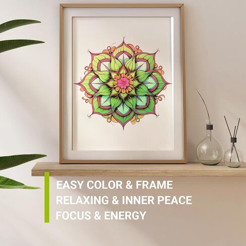 Adult Coloring Books for Women Relaxation, Spiral Bound Mindfulness Coloring Book with 36 Colors Markers, Anxiety Relief, Relaxing Gifts for Women & Men with 48 Patterns Include Mandala Animal Flowers in Kuwait