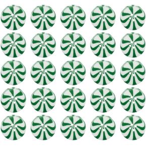 50Pcs 1 inch Red White Buttons for Crafts Striped Peppermint Candy Round Christmas Button Xmas White Red Craft Button for Crafting Sewing Clothing DIY Decor in Kuwait