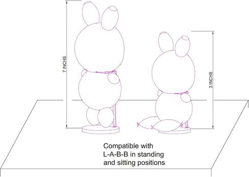Adjustable Doll Stand for Sitting & Standing Positions - Premium Acrylic Base Display Holder for 3-7" Figures, (White, 2-Pack) in Saudi Arabia