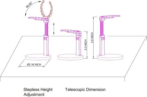 Adjustable Doll Stand for Sitting & Standing Positions - Premium Acrylic Base Display Holder for 3-7" Figures, (White, 2-Pack) in Saudi Arabia