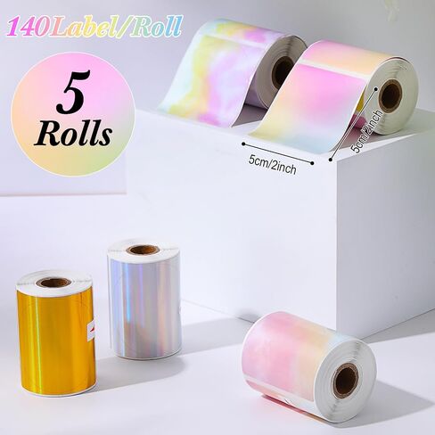 700 Pcs Round Texture Thermal Label 2 Inch Waterproof Gradient Circle Stickers Circle Direct Thermal Labels for Logo Design Thanks Card Small Business Wrapping in Saudi Arabia