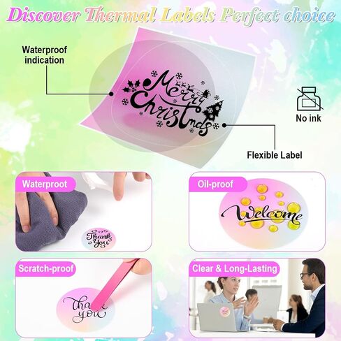 700 Pcs Round Texture Thermal Label 2 Inch Waterproof Gradient Circle Stickers Circle Direct Thermal Labels for Logo Design Thanks Card Small Business Wrapping in Saudi Arabia