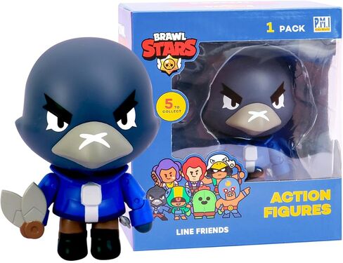 P.M.I. Brawl Stars Action Figure – Leon/Crow/Spike/Colt | 4.5" Collectible Toy | Officially Licensed Merchandise | Gift for Gamers & Fans | Articulated Toy Figure (Assortment A) in Kuwait