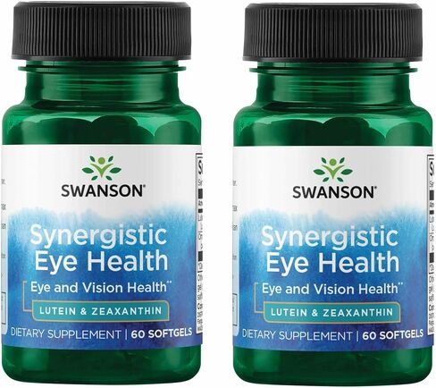 سوانسون لوتن و Zeaxanthin التآزري بصحة العيون رؤية شبكية شبكية العين (اللوتين 20 ملغ و Omnixan zeaxanthin 2 ملغ) 60 Softgels SGELS (2 عبوة) in Saudi Arabia
