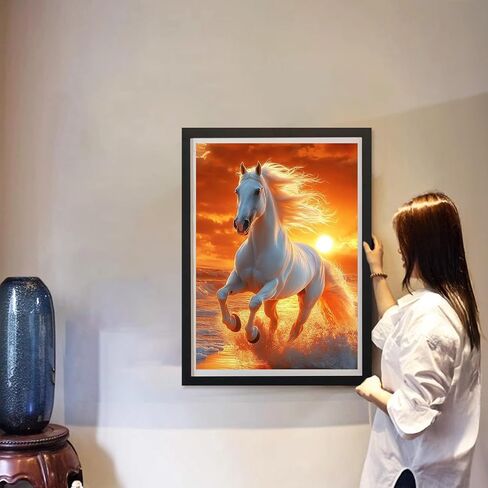 MAXBYE Moon Diamond Art Kits for Adults, Elk DIY 5D Diamond Painting Kits, Full Drill Diamond Dots Paintings with Gem Art and Crafts for Home Decor 12x16inch in Saudi Arabia