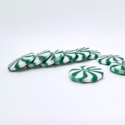 50Pcs 1 inch Red White Buttons for Crafts Striped Peppermint Candy Round Christmas Button Xmas White Red Craft Button for Crafting Sewing Clothing DIY Decor in Kuwait