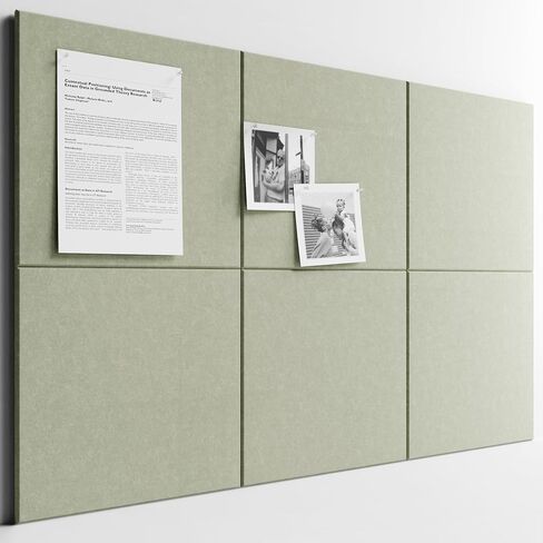 Bumusty Large Cork Board 36"x24" Alternative - 6 Pack Felt Wall Tiles with 40 Safe Removable Adhesive Tabs, 30 Pushpins, Cork Boards for Walls Pin Board Bulletin Board Office Decor (Black) in Saudi Arabia