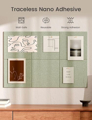 Bumusty Large Cork Board 36"x24" Alternative - 6 Pack Felt Wall Tiles with 40 Safe Removable Adhesive Tabs, 30 Pushpins, Cork Boards for Walls Pin Board Bulletin Board Office Decor (Black) in Saudi Arabia