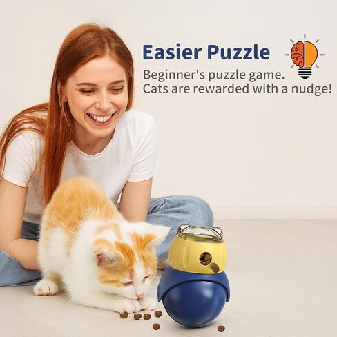 Interactive Dog & Cat Toys - Automatic Treat Puzzle with Remote Control for Cats & Dogs Food Dispensing, Pets Enrichment IQ Training Gift, Rechargeable Electronic Ball Track Toy Slow Feeder in Kuwait