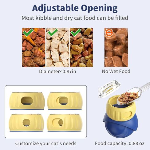 Interactive Dog & Cat Toys - Automatic Treat Puzzle with Remote Control for Cats & Dogs Food Dispensing, Pets Enrichment IQ Training Gift, Rechargeable Electronic Ball Track Toy Slow Feeder in Kuwait