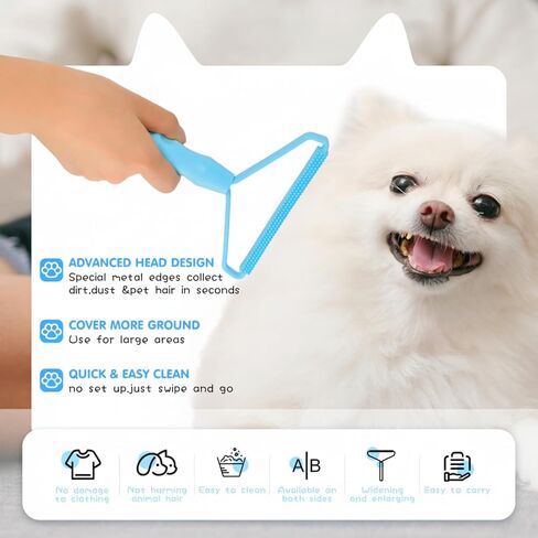 Honeydak 3 Pieces Hair Remover Tool Dog Hair Remover Pro Silicone Cleaner Brush Roller Fuzz Hairball Brush for Carpet Rake, Car Mat, Couch, Pet Bed, Clothes in Saudi Arabia