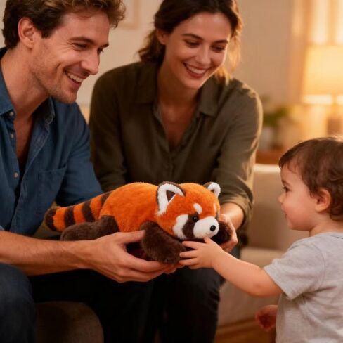 Ytterbium Cute Red Panda Plush - Huggy Soft Stuffed Animal, Perfect Sleep Doll for Kids and Gifts (25.5inches) in Saudi Arabia