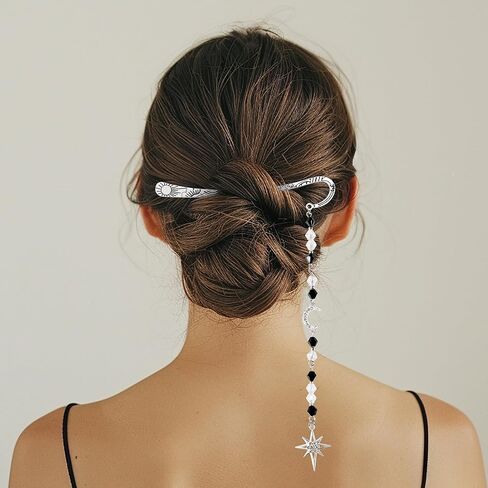 Gothic Halloween Metal Bookmark - Silver Unique Book Marks Beads Crow Charm Cool Page Mark Bookish School Office Supplies Gifts Reading Accessories for Women Men Students Teachers Readers in Kuwait