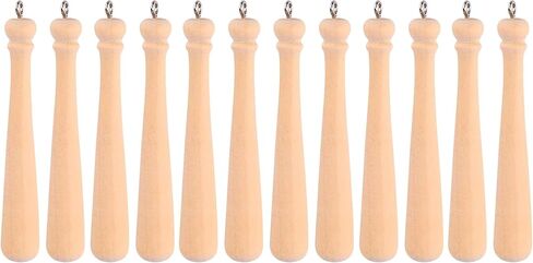 EXCEART 50pcs Wooden Baseball Bat Charm Keychain Pendants for DIY Keychain Key Rings Craft Supplies in Saudi Arabia