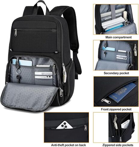 Wycy 35L PRAP-PRADOP PRADOP PRATOP للسفر | ميناء شحن USB | مثالي للرجال والنساء ، الأسود in Kuwait