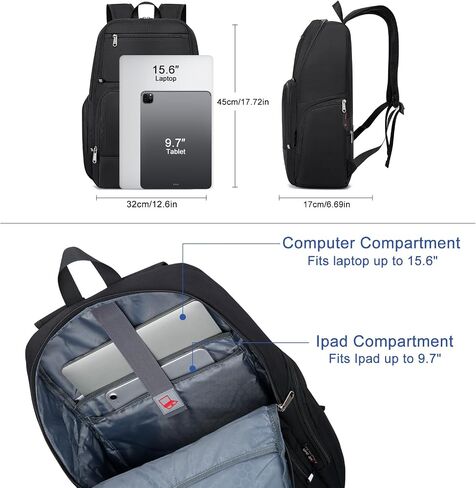 Wycy 35L PRAP-PRADOP PRADOP PRATOP للسفر | ميناء شحن USB | مثالي للرجال والنساء ، الأسود in Kuwait
