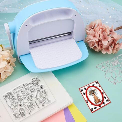 GLOBLELAND Cute Dogs Illustrations Clear Stamp and Cutting Dies Set for Card Making Bulldog Puppy Silicone Transparent Stamps Shepherd Animals Metal Die Cuts for DIY Scrapbooking Photo Album Decor in Saudi Arabia