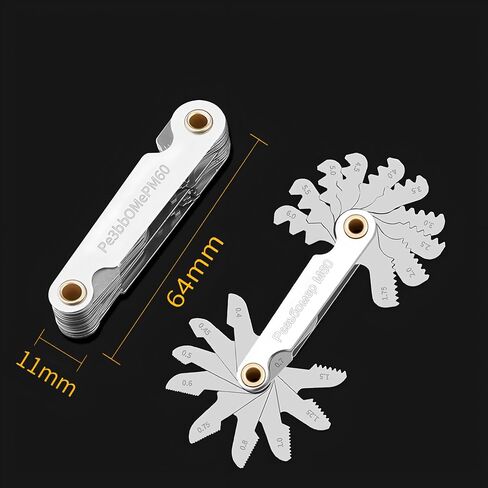 Thread Gauge Whitworth 55 Degree & Metric 60 Degree & US 60 Degree Metric & Imperial & US Screw Gauge SAE Thread Pitch Gauge Whith Locking Devices for Industrial Measurement Garage Workshop Plumbing in Saudi Arabia