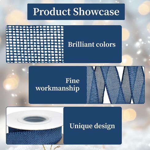 Mupera Pastel Burlap Ribbon Kit - 4 Rolls (1.5 Inch x 5 Yards Each) Blush Pink, Lemon Yellow, Mint Green & Blue for Gift Wrapping, Easter Decor, Showers - Spring Color Craft Ribbon Set in Kuwait