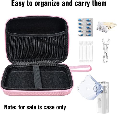 Gealaek Protective Carrying Case for Portable Nebulizer, Travel Medical Bag with Hard Shell for Inhaler Spacer, Masks, Asthma Accessories Emergency Medicine Storage Bag for Kids and Adults (Purple) in Saudi Arabia