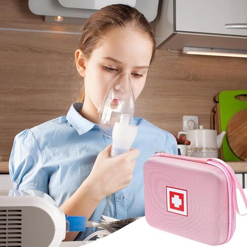 Gealaek Protective Carrying Case for Portable Nebulizer, Travel Medical Bag with Hard Shell for Inhaler Spacer, Masks, Asthma Accessories Emergency Medicine Storage Bag for Kids and Adults (Purple) in Saudi Arabia