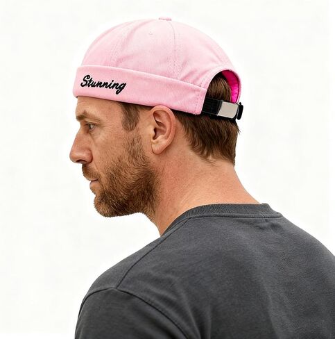 Alphabet Embroidery Docker Cap Dome Brimless Hats for Men in Saudi Arabia