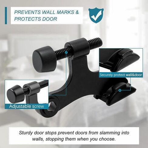 20 Pack Hinge Pin Brushed Nickel Door Stopper, Adjustable Heavy Duty Hinge Pin Door Stop with Rubber Bumper Tips in Kuwait