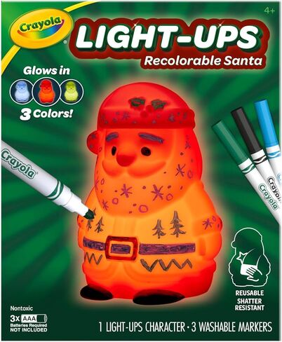Crayola Light Ups Reindeer ، لعبة إضاءة لإعادة تضييقها للأطفال ، ديكور الرنة ، الوهج في The Dark ، Holiday Gift for Kids ، Age 5+ in Saudi Arabia