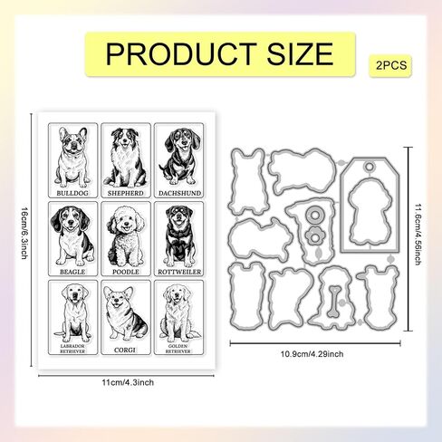 GLOBLELAND Comic Sick Dog Clear Stamps Get Well Soon Clear Stamps and Cartoon Dogs Cutting Dies Set for DIY Scrapbooking and Cards Making Decorative Photo Album Notebook Decoration in Saudi Arabia