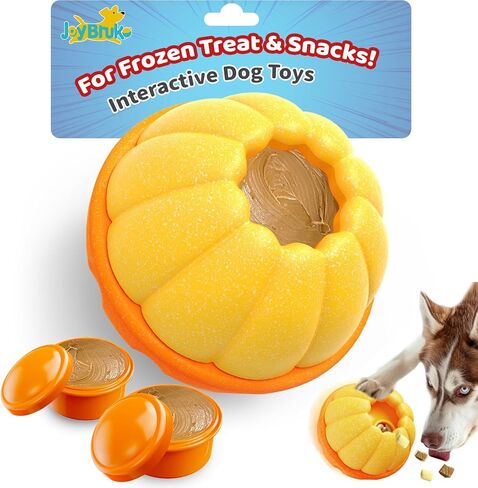 Interactive Dog Toys for Aggressive Chewers, /No Oil Needed/Smooth Screwing Frozen Treat Freezable Dog Puzzle Treat Dispensing Toy to Keep Them Busy for Small Medium Large Breeds, Cream White in Kuwait