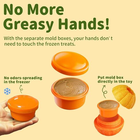 Interactive Dog Toys for Aggressive Chewers, /No Oil Needed/Smooth Screwing Frozen Treat Freezable Dog Puzzle Treat Dispensing Toy to Keep Them Busy for Small Medium Large Breeds, Cream White in Kuwait