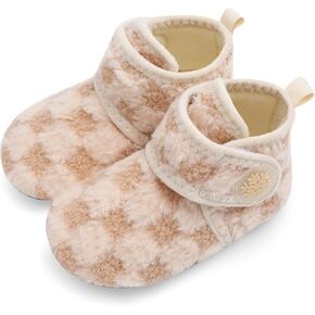 Scurtain Unisex Kids Toddler Slippers Socks Artificial Woolen Slippers with Non-slip Rubber Sole in Saudi Arabia