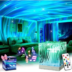Mubarek Crystal Light Projector, 216 Modes Mood Lighting for Bedroom, Remote & USB Control Room Lights for Bedroom, Ambient Lighting Aesthetic Room Decor for Teen Girls Gifts, Christmas Gifts for Kids in Kuwait